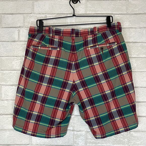J. Crew Indian Madras Plaid Bermuda Shorts 33 - Picture 3 of 5